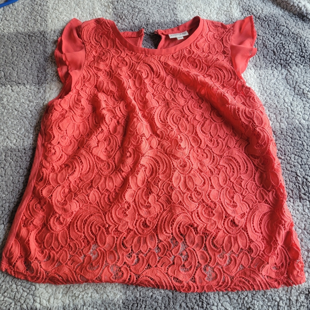 Maison Jules Coral Lace Top – XL